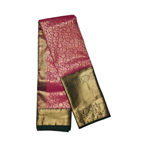 Generic green kanchipuram silk saree – image 2