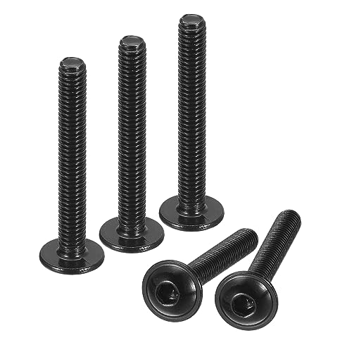 QUARKZMAN 25 Pcs Vis À Tête Cylindrique À Embout Hexagonal M4x45mm (Noir)