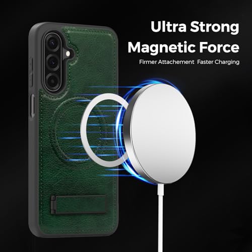 Image of Lunivop for Samsung Galaxy A17 5G Phone Case 6.7 inch PU Leather Green
