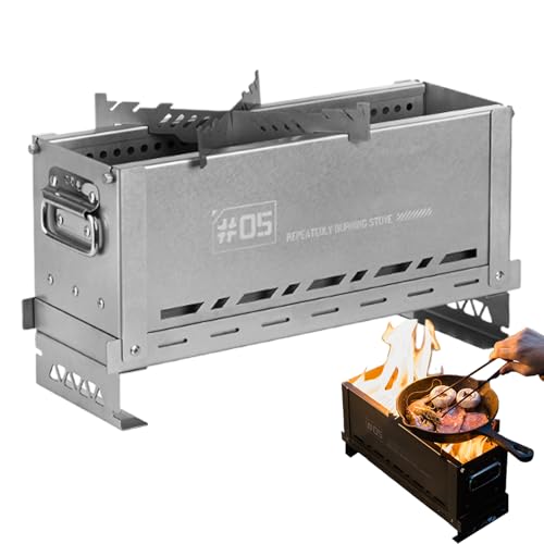 ポータブルバーナー - ステンレス製調理器具 | キャンプ クッキング ストーブ | アウトドア インドア キャンピング ハイキング ピクニック テント コーヒー バックパッキング用