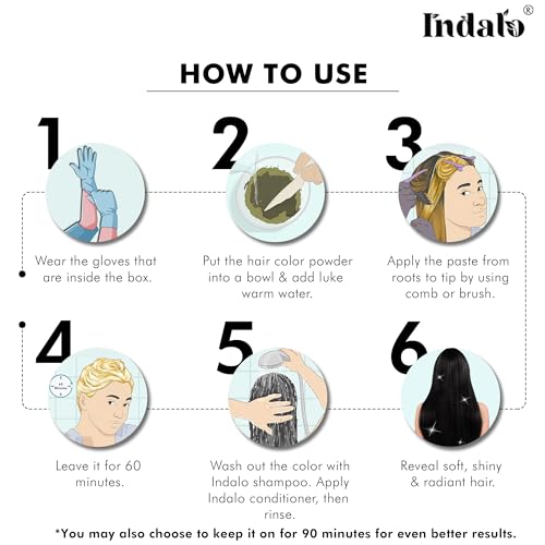 Image of Indalo Natural Hair Color Soft Black | No Ammonia, No Paraben, No PPD, Soft Black Hair Color | Suitable for Men & Women - 100g (Pack of 3)