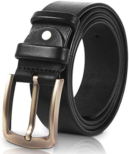 Mens Brown Leather Belt for Jeans Casual Red Thick Size 48 Inch Waist 38 40 42
