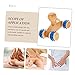 ORFOFE Portable Wooden Massage Cart 3pcs Muscle Roller Body Massager Tool Back Massager Roller for Home Use Yoga Practice