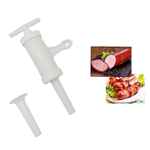 Forlush Embutidora Manual de Salchichas, Manual de Salchichas de Plástico, Con 2 Boquillas DoméSticas, Adecuado para Cocinas DoméSticas, Cocinas de Bricolaje