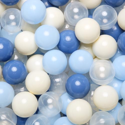 TRENDPLAY Plastic Balls for Ball Pits - Pack of 50 Hollow Balls- Safe and Exciting Playtime - Perfect for Baby Pools, Birthday Party Decoration (Navy)