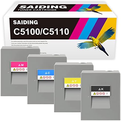 SAIDING Compatible Toner Cartridge Replacement for 828350 828351 828352 828353 for Ricoh Pro C5100 C5110 Printer (4 Pack)