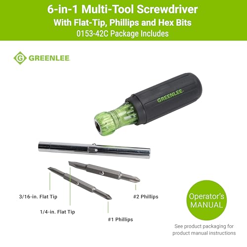 Greenlee 0153-42C 6-in-1 Multi-Tool Screwdriver