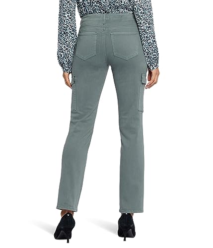 NYDJ Women's Sheri Slim Cargo Hollywood Waistband In Sage Leaf2