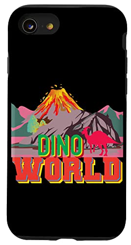 Carcasa para iPhone SE (2020) / 7 / 8 Dinosaurio Dino World Volcán con Lava Jurassic