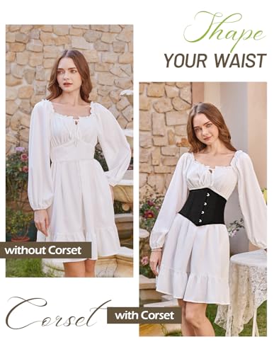 Scarlet Darkness Corset Belt for Women Fishbone Wide Waist Corset Pirate Belt2