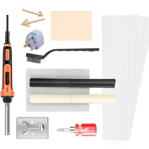 Kit de soldadura, herramienta de reparación de acero inoxidable ABS, kit de plancha alisadora de alta potencia de 100 W, restaura parachoques y paneles agrietados con uso profesional de fusión de