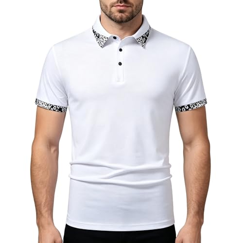 Polo homme 2026 manches courtes imprimé col classique coton été
