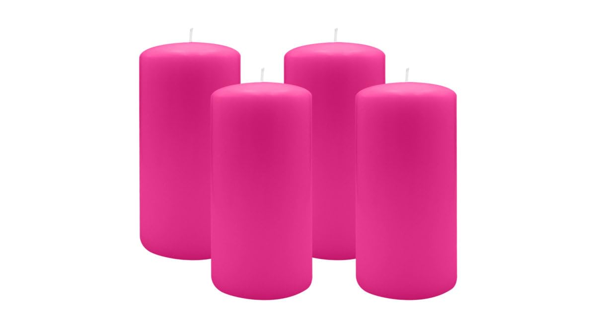 2er Set Adventskranzkerzen Fuchsia Pink Ø 100 x 300 mm