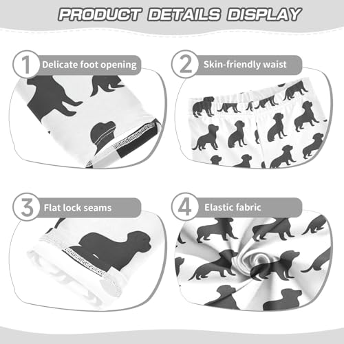 Silhouette Dog Animal Girls Casual Leggings for Kids Printed Long Pant Bottoms Stretch and Soft3