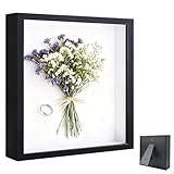 Uso versátil: la profundidad del marco de fotos es de 3 centímetros. Se puede utilizar para almacenar flores secas, conchas, arena fina, billetes de viaje, fotos de recuerdo y otros artículos.