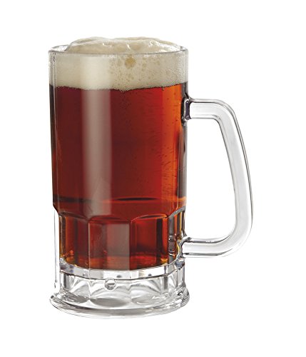 GET Shatter-Resistant Plastic Beer Mug / Stein, 20 Ounce, BPA Free, 00085-1-SAN-CL-EC