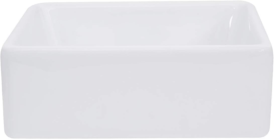 Nantucket Sinks NSV107A 15" Square, White Ceramic Vessel Sink