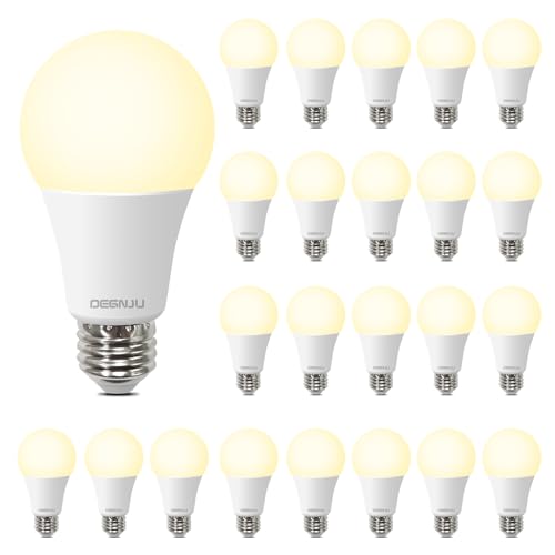 A19 LED Light Bulbs, 100 Watt Equivalent LED Bulbs, Soft White 2700K, 1500 Lumens, E26 Standard Base, Non-Dimmable, 13W Bright White LED Bulb for Bedroom Living Room Home Office, 24 Pack
