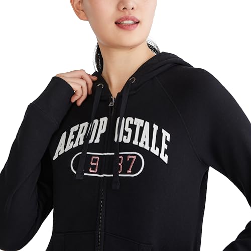 AEROPOSTALE Women's Logo Full Zip Hoodie-Arches-19872