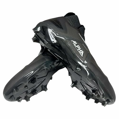 Nike Men's Alpha Menace Elite3 Football Cleats Shoes Black/White/Iron Grey #CT6648-010 - Size Men's 104