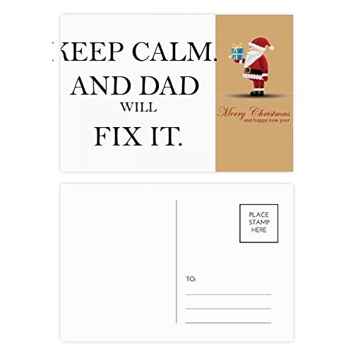 Cartes postales Fix It Dad Père Noël pour éviter les vœux banals
