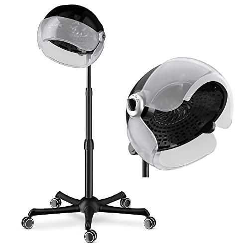 RyJaune Professional Bonnet Hooded Hair Dryer with Wheels and Adjustable Height Ion Hood Hair Dryer.(Suitable for Home and Salon) 1450W