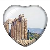'N/A' Grèce Magnet Grèce Temple de Zeus Olympien Athènes Aimant de réfrigérateur 3D Artisanat Souvenir Cristal Réfrigérateur Aimants Collection Cadeau de Voyage