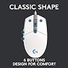 Mouse Gamer Logitech G203 con Cable, 8,000 DPI, RGB LIGHTSYNC Óptico Arcoíris, 6 Botones Programables, Memoria Integrada, Compatible con PC/Mac y Laptop, Blanco 8