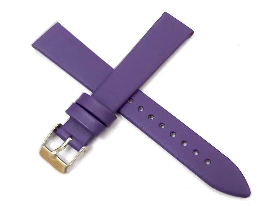 SBWC Purple Leather Strap 12mm Genuine Leather Purple Strap Silver Buckle Clasp Watch Band Strap for Men and Women (B0B5GKQ7RJ) Amazon Price History, Amazon Price Tracker
