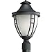 Black 1-Lt. Cfl Post Lantern with Etched Glass Enclosure P5489-31 by Progress Lighting