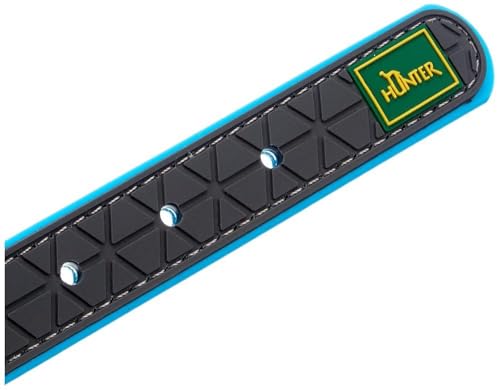 HUNTER Hundehalsband CONVENIENCE COMFORT, Farbe: türkis, Mit Neopren-Polsterung, witterungsbeständig, pflegeleicht, ideal für Sport & Freizeit, Größe: 50