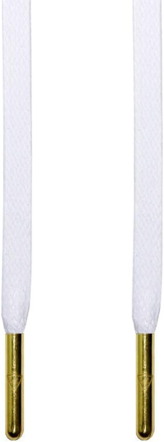 Laced Up Laces Flat Shoelaces, 45 inch, White Wax