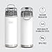 THERMOS ICON SERIES Stainless Steel Water Bottle with Spout - 24 Ounce, Snow - Vacuum Insulated Water Bottle with Lid