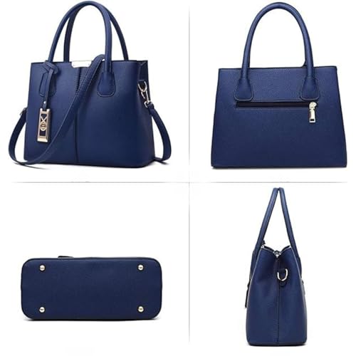 Image of Women's PU Leather Handbag Stylish Tote Shoulder Bag with Crossbody Strap Elegant Spacious Purse for Work & Everyday Use