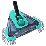 urchindj Pool Vacuum Head, Weighted Triangle Shape Pool Vacuum Head with Universal Rotatable Hose Ad