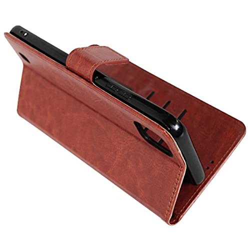 Image of Flip Cover Compatible with Realme C20 / C20A / C11 (2021) | Premium Leather Finish | Inbuilt Pockets & Stand | Flip Cover Back Case for Realme C20 / C20A / C11 (2021) (Brown)