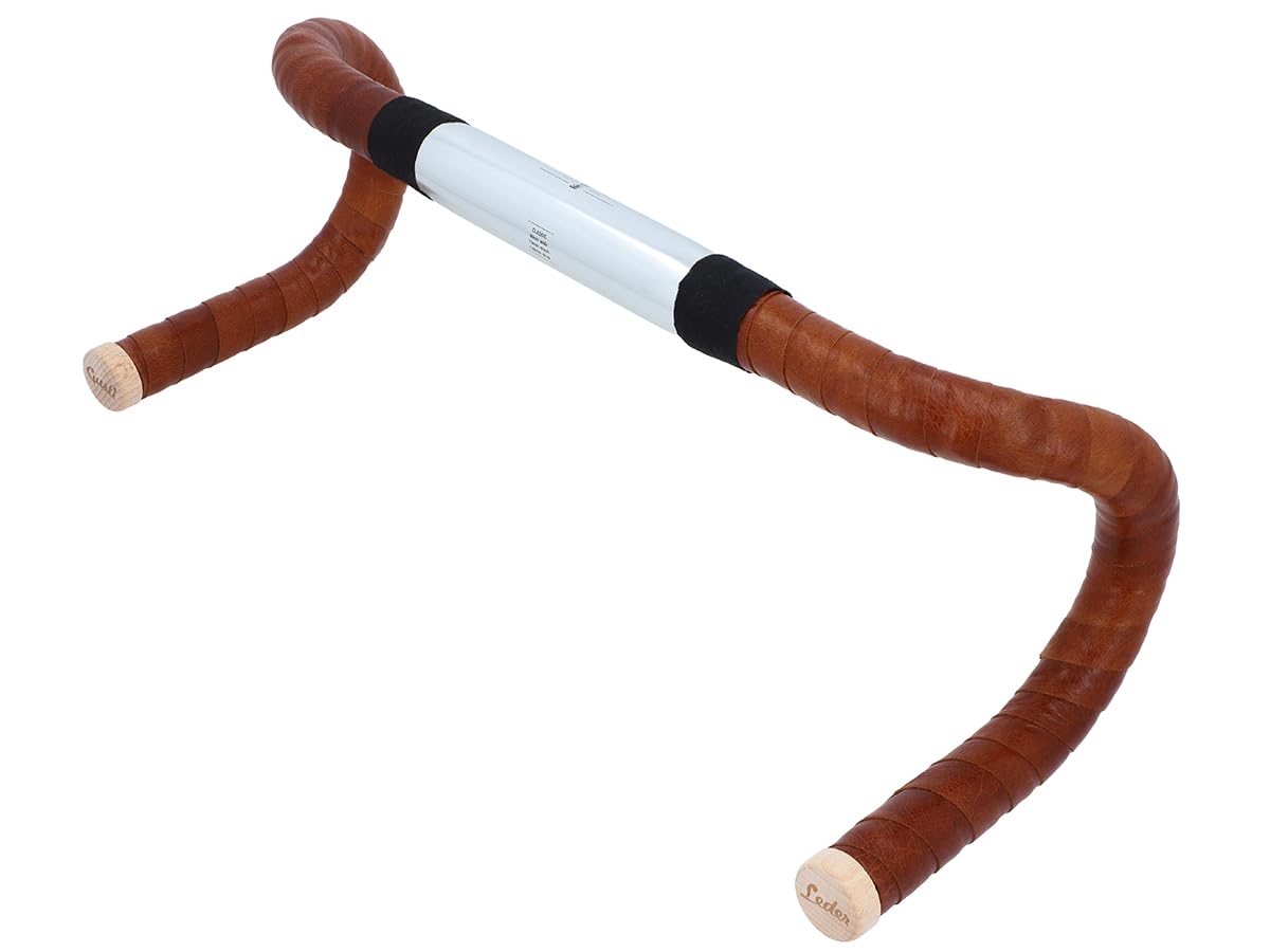 Gusti Nastro Manubrio in Pelle - Adri V. Misura 200 cm Con Sughero per Bici da Corsa, Grip Accessori Bicicletta, Manubrio Marrone