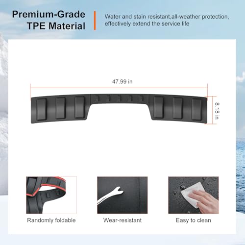Image of powoq Rear Roof Protector Compatible with 2014-2021 Toyota Tundra Crew Cab Truck Cab Roof Protector Replacement for 2014-2021 Toyota Tundra Accessories