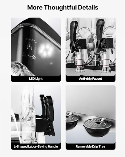 Image of VEVOR Commercial Slushie Machine 15Lx3 Triple Tank Margarita Drink 180 Cups | For Party Restaurants Cafe Bars, Smoothie Frozen Drink Maker with Automatic Cleaning & Independent Control, Stainless Steel