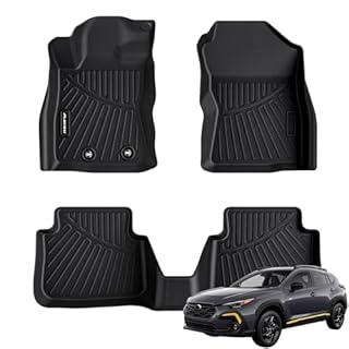 MJBYMAT Floor Mats for 2024 2025 2026 Subaru Crosstrek/Impreza (Not for Hybrid), TPE All Weather Protection Car Mats Floor Liners Automotive Accessories,Black
