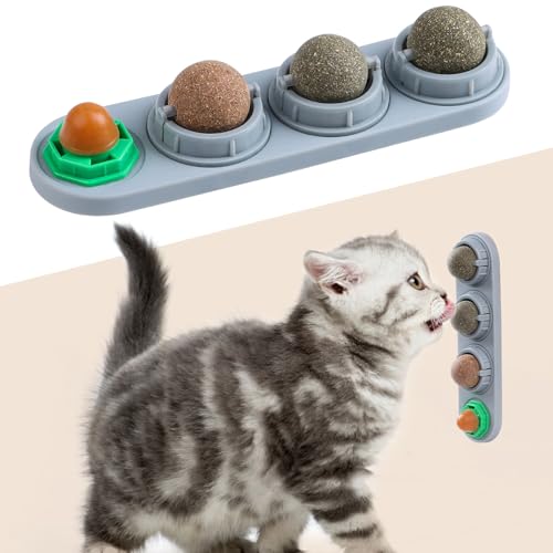 LOMIMOS Boules Herbe a Chat, Jouet Balles d'herbe pour Chat d’Intetieur, Cataire Balle...