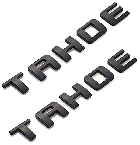 4X Oem Black Tahoe Plus Lt Nameplate Emblems Alloy Letter Badge For Gm 07-16 Tahoe Glossy Shiny (Matte Black) #TOP1