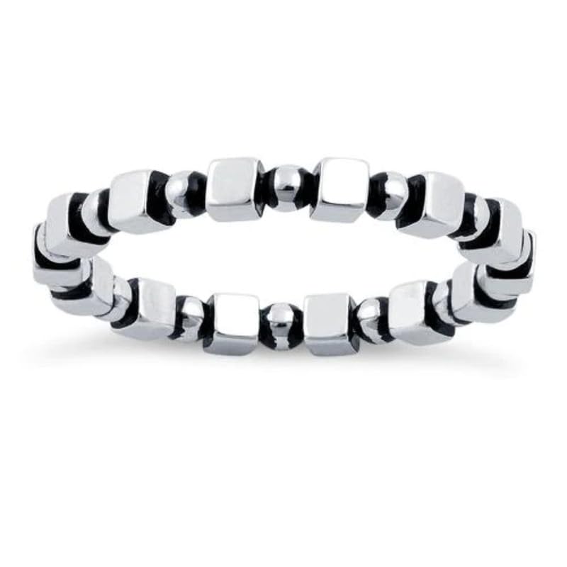 Bague de Noël pour femme en argent sterling 925 avec design géométrique chic