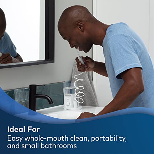 Waterpik Nano Plus Water Flosser For Teeth, Portable Electric Power, Compact For Travel and Home, 4 Flossing Tips, ADA Accepted, White WP-320 - image 2