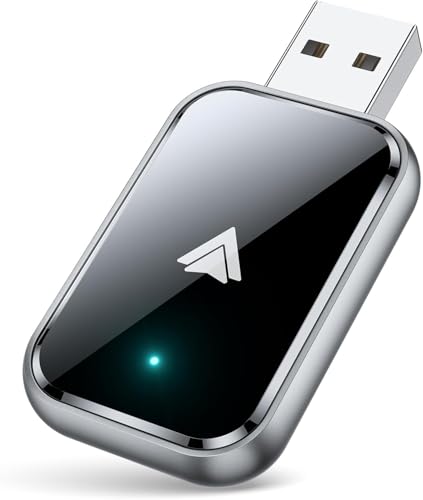 HaMeby Wireless Android Auto Adapter with 5.8 GHz Wi-Fi, Bluetooth 5.3, USB-A and USB-C Cables