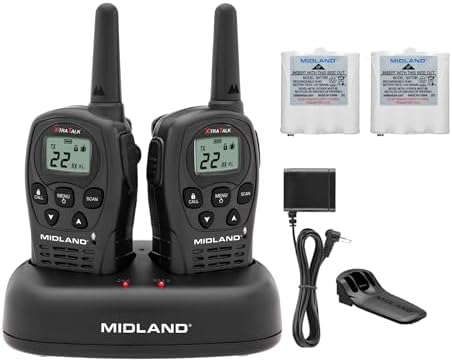 Midland – LXT500VP3, 22 Channel FRS Walkie Talkies with Channel Scan