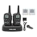Midland - LXT500VP3, 22 Channel FRS Two-Way Radio with Channel Scan - Up to 24 Mile Range Walkie Talkie, Silent Operation, Water Resistant (Pair Pack) (Black)