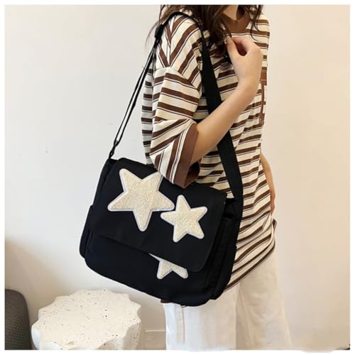 Linda bolsa carteiro com porta-moedas de estrela fofa e chaveiro y2k, bolsa de ombro Y2K Star Grunge