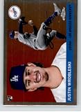 2025 Topps Chrome Platinum Baseball Card #393 Justin Wrobleski RC Rookie Card Los Angeles Dodgers