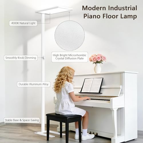 Image of 77 inch Led Floor Lamp, 9000LM Full Spectrum Eye Care Standing Lamp